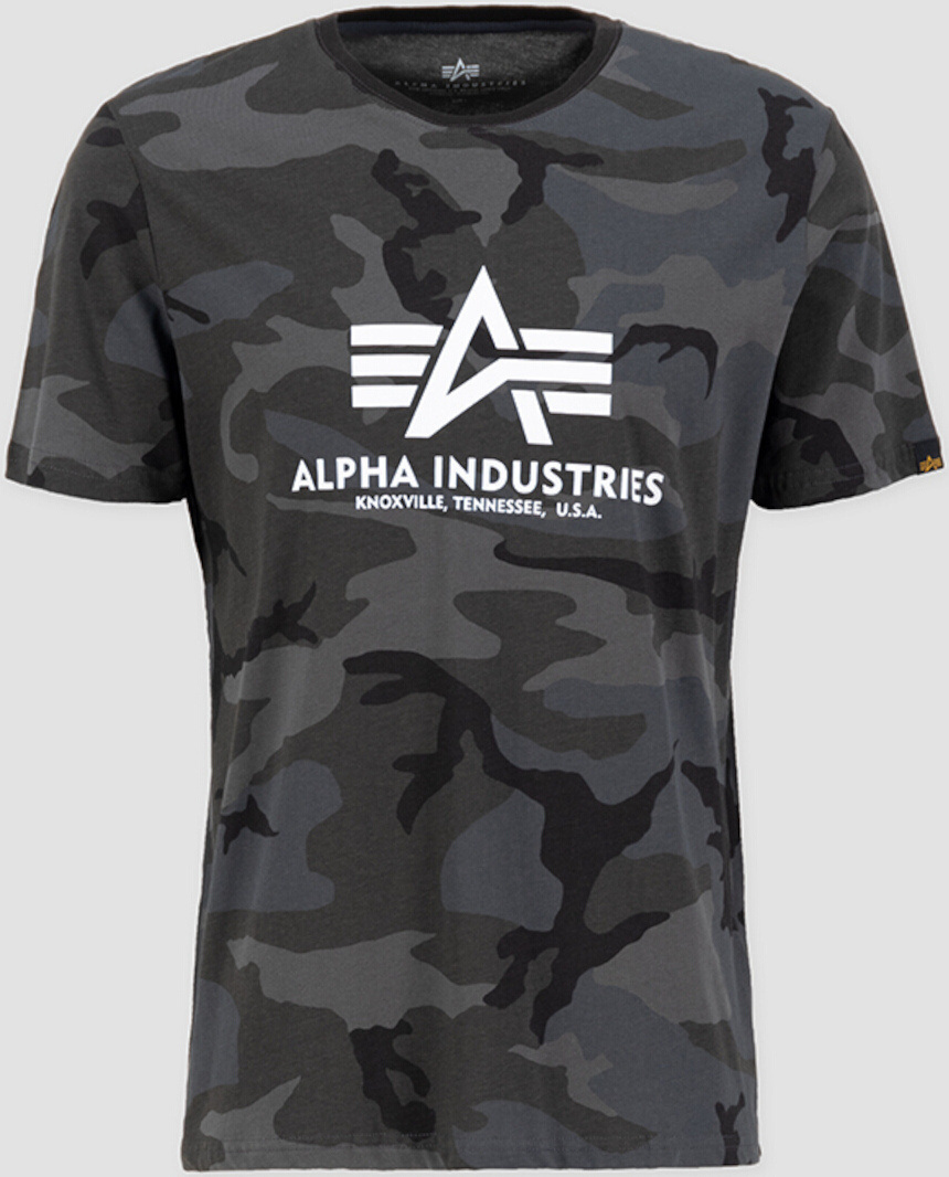 Alpha Industries Basic Camo T-Shirt, schwarz-mehrfarbig, Größe S