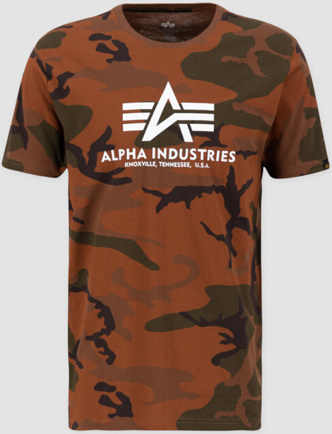 Alpha Industries Basic Camo T-Shirt, braun, Größe L für Männer