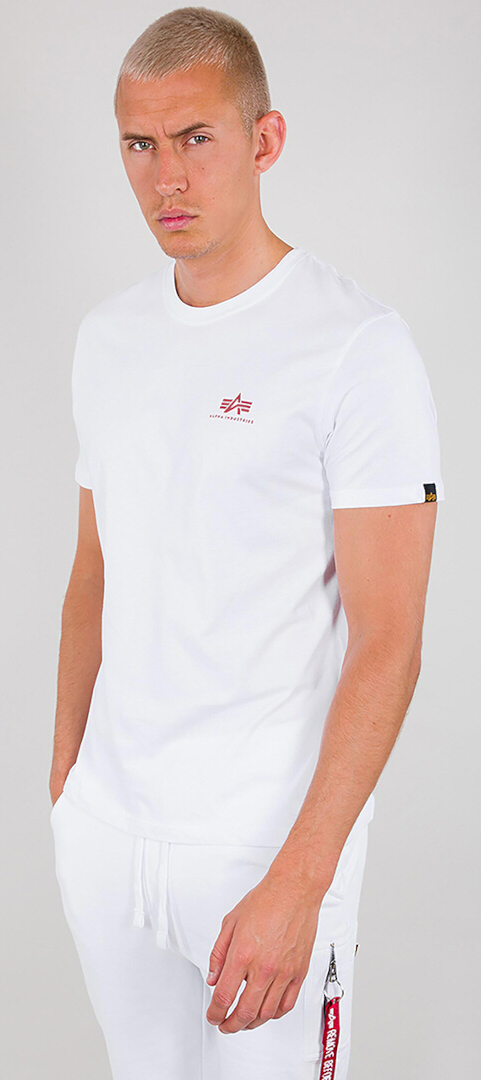 Alpha Industries Backprint T-shirt, vit-röd, storlek 2XL