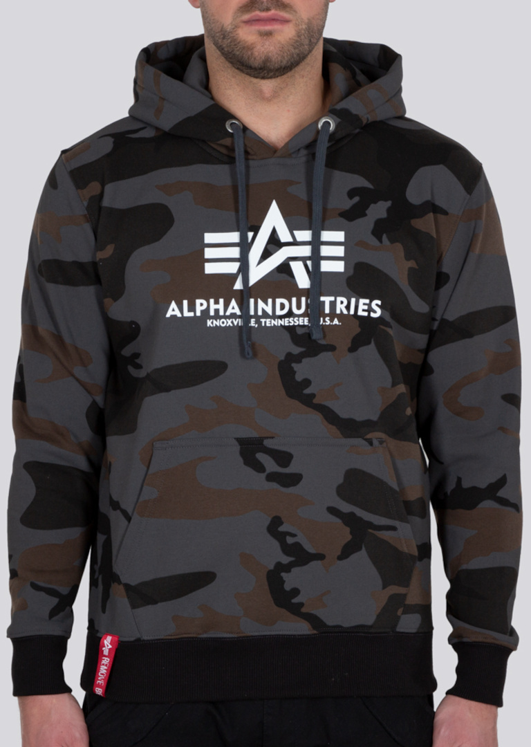 Alpha Industries Basic Camo Hoodie, schwarz-mehrfarbig, Größe S
