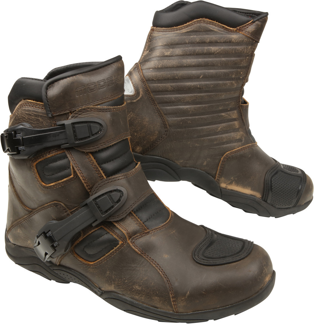 Modeka Muddy Track II Evo Motorcycle Boots, brown, Size 39, brown, Size 39