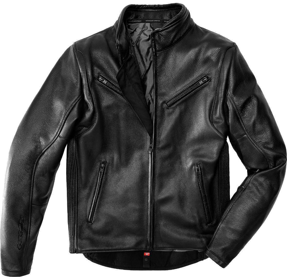 Spidi Premium Motorcycle Leather Jacket, black, Size 54, black, Size 54