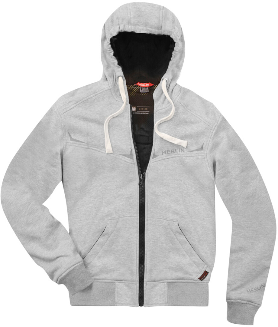 Photos - Motorcycle Clothing Merlin Easton Motorcycle Zip Hoodie Jacket, grey, Size 2XL 