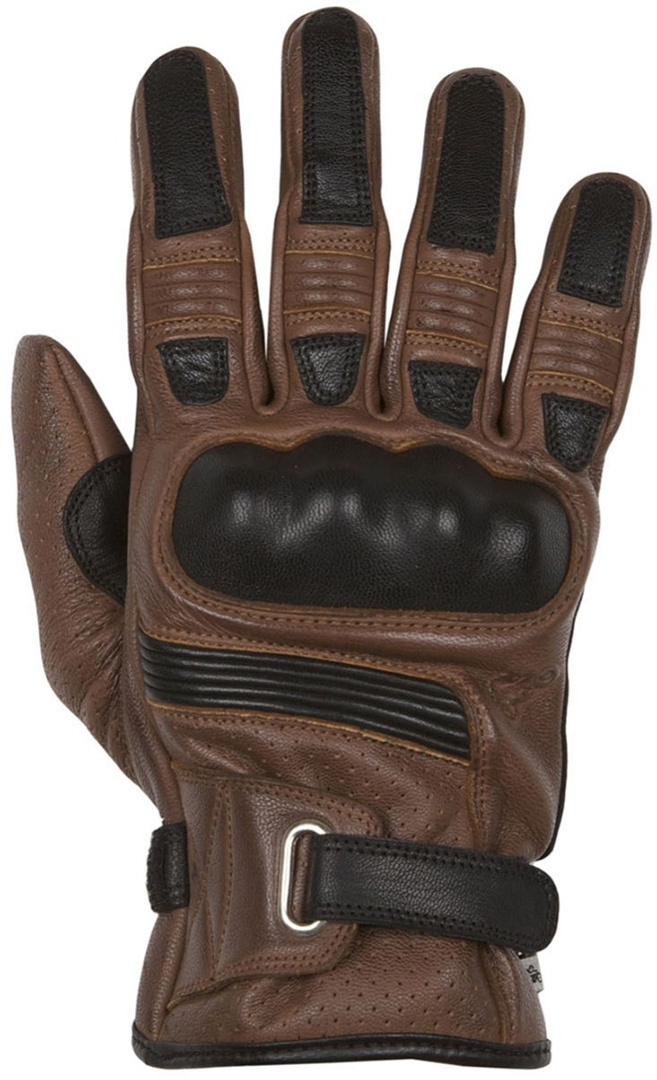 Helstons Strada perforated Motorcycle Gloves, black-brown, Size 2XL, black-brown, Size 2XL