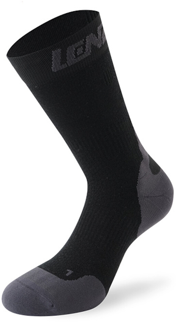 Lenz 7.0 Mid Merino Kompression Socken, schwarz, Größe 35 - 38