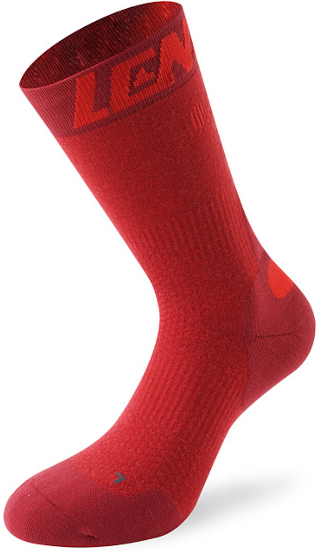 Lenz 7.0 Mid Merino Kompression Socken, rot, Größe 42 - 44