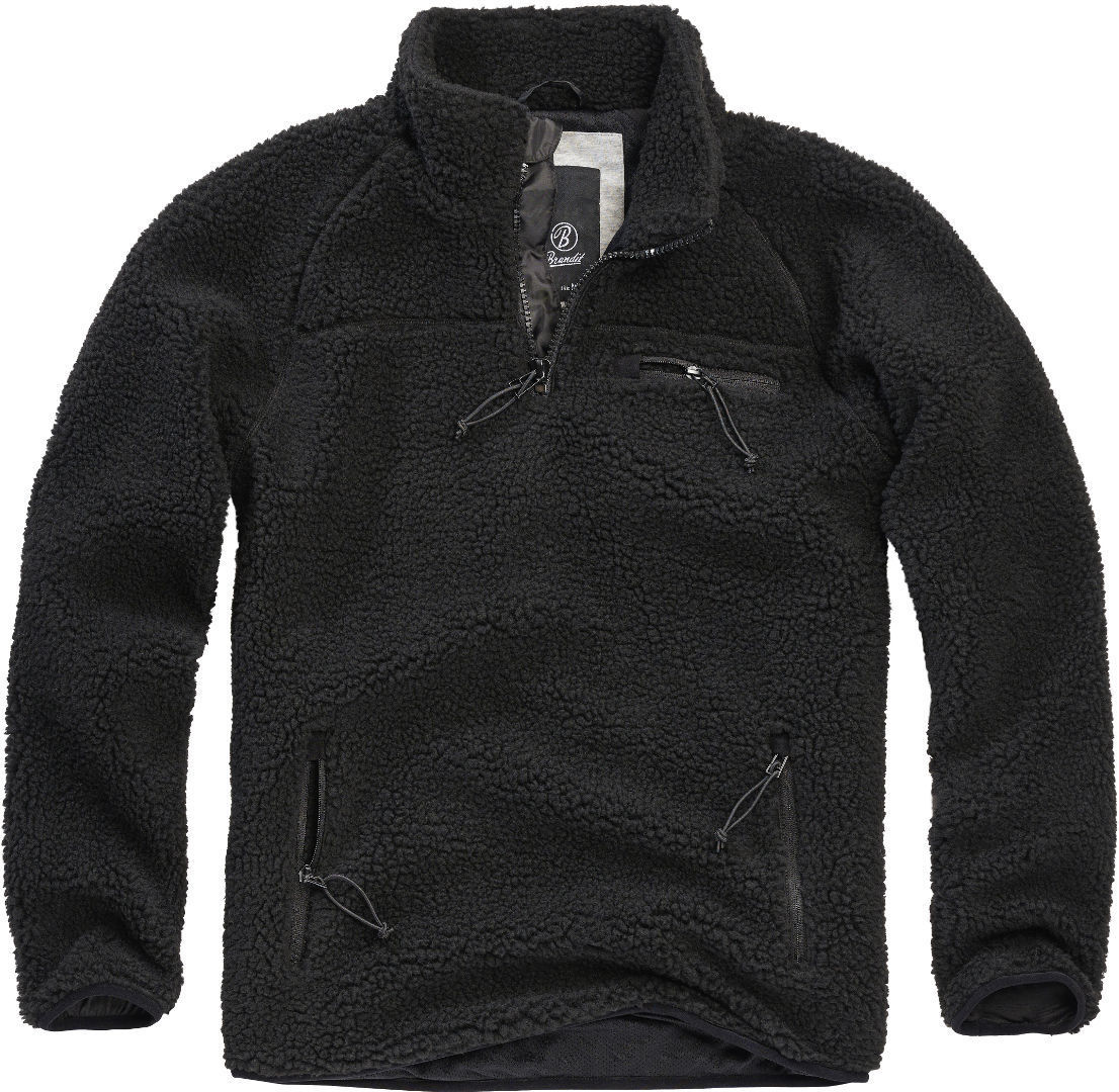 Brandit Teddyfleece Pullover, schwarz, Größe 2XL