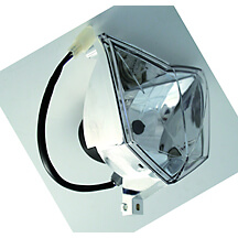 SHIN YO HS1 Polygon headlight insert, clear glass, 12V 35/35W with parking light, E-approved