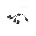USB-stekker van de OPTIMATE-adapterkabel naar 2x USB-koppeling (nr.110)