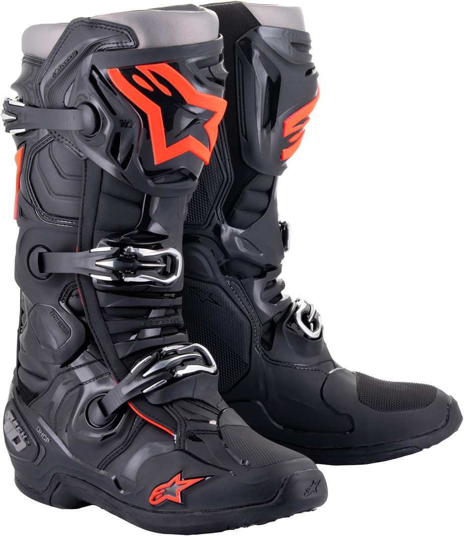 Alpinestars Tech 10 Motocross Stiefel, schwarz-rot, Größe 40 41