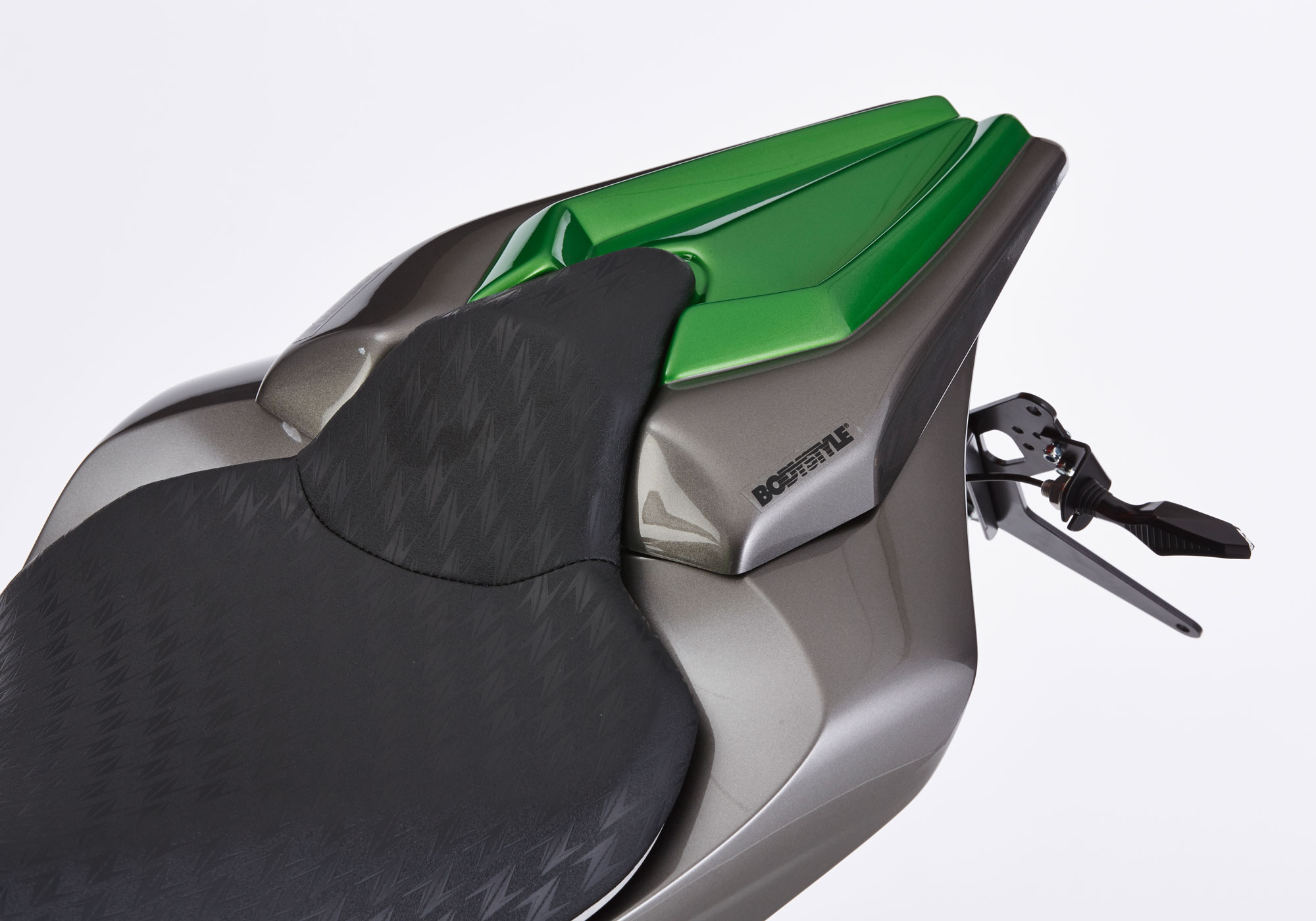 BODYSTYLE seat cover ABS plastics black/gray/green, black-grey-green, black-grey-green