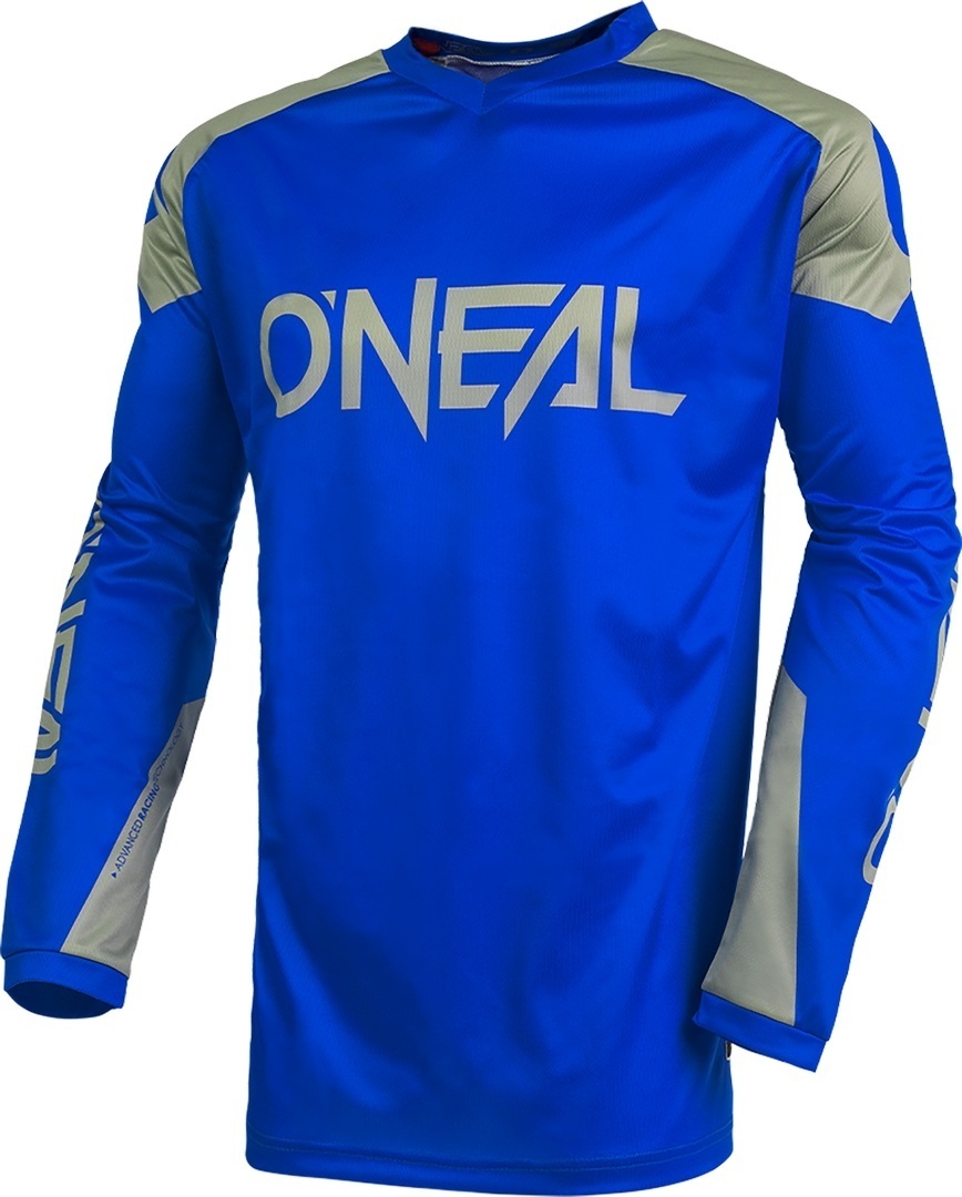 Oneal Matrix Ridewear Motocross Jersey, grau-blau, Größe M