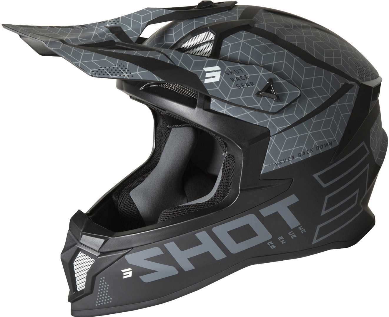 Shot Lite Core Motocross Helmet, black-grey, Size XL, black-grey, Size XL