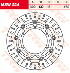 TRW Lucas Brake disc MSW224, drijvend