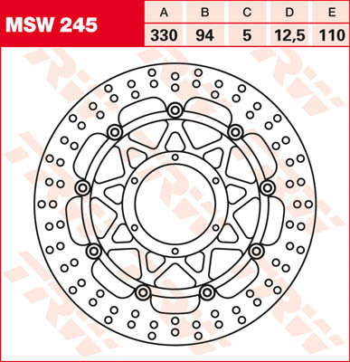 TRW Lucas Disco freno MSW245, galleggiante