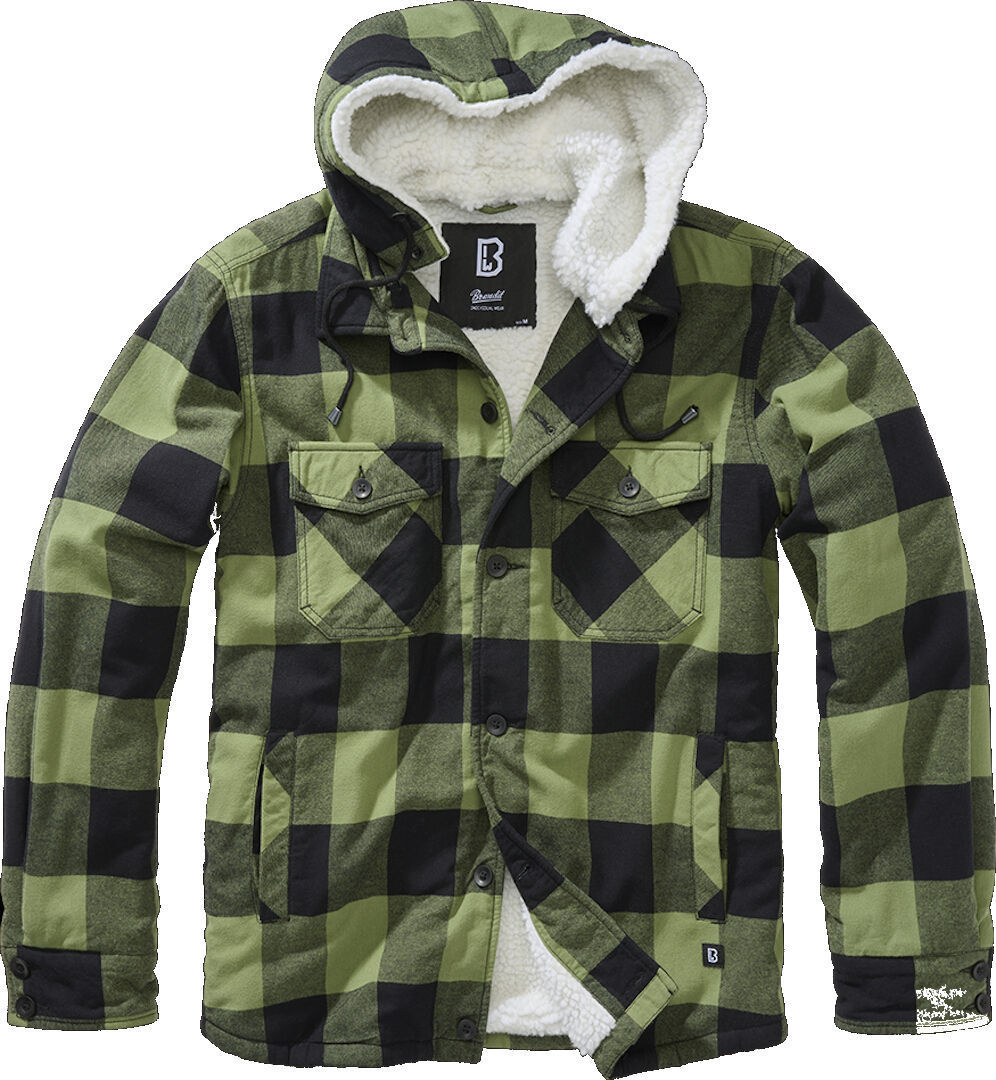 Brandit Lumber Jacke, schwarz-grün, Größe 2XL für Männer