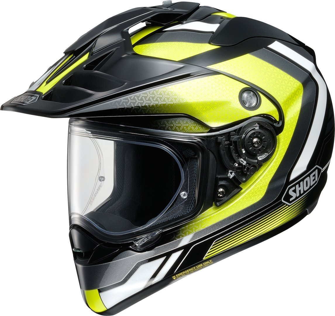 Shoei Hornet ADV Souvereign Motocross Helm, schwarz-weiss-gelb, Größe S