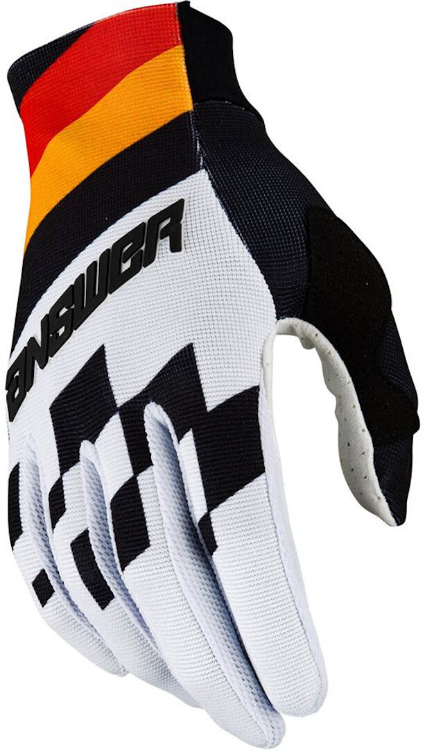 Answer AR2 Korza Motocross Gloves, black-white-red, Size S, black-white-red, Size S