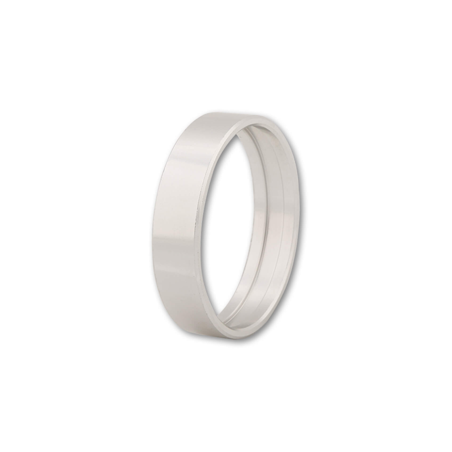 LSL Aluminium handlebar grip ring, silver for CNC-grip, silver