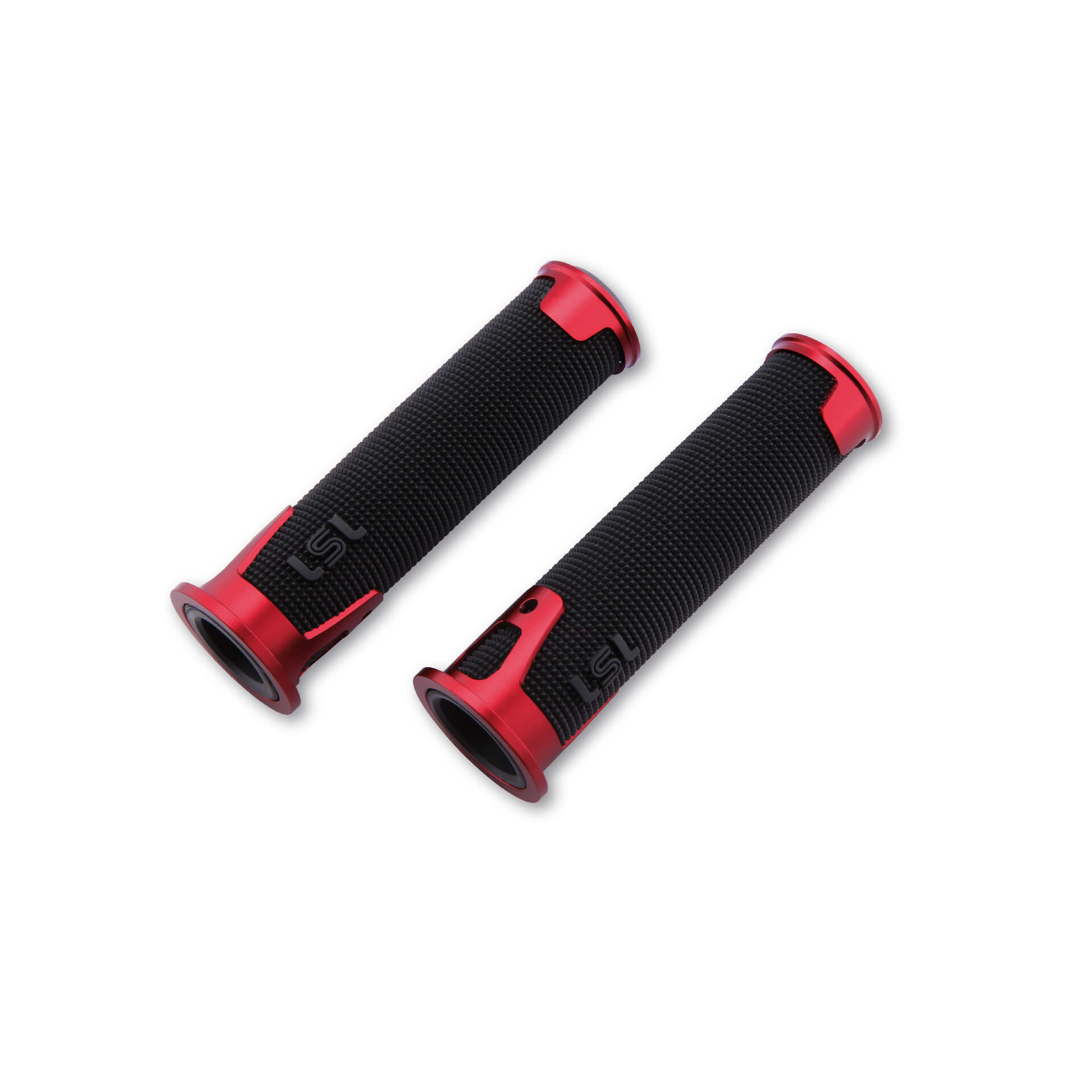 LSL handlebar grip rubber ERGONIA, dark red, 7/8 inch, 125mm, red