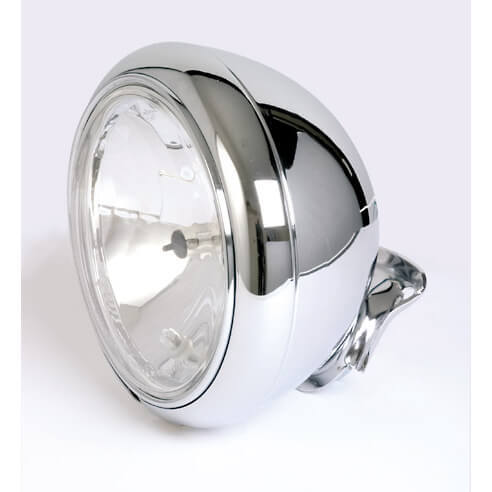 SHIN YO 7 Zoll HD-STYLE Scheinwerfer, klares Glas (Prismenreflektor), untere Befestigung