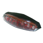 KOSO Mini LED baklykta, röd reflektor med klarglas, med fästbult M5