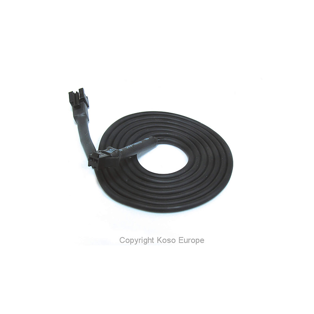 Cable KOSO para sensor de temperatura 1 metro, (enchufe negro)