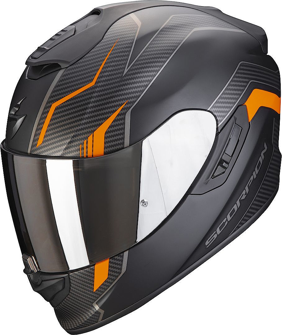 Scorpion EXO-1400 Air Fortuna Helm, schwarz-orange, Größe M