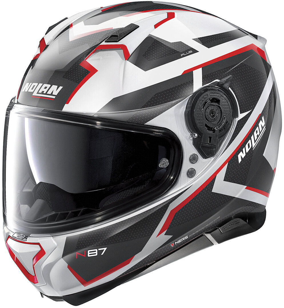 Nolan N87 Plus Overland N-Com Helmet, white-red, Size S, white-red, Size S