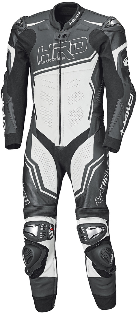Held Slade II One Piece Motorcycle Leather Suit, black-white, Size 102, black-white, Size 102