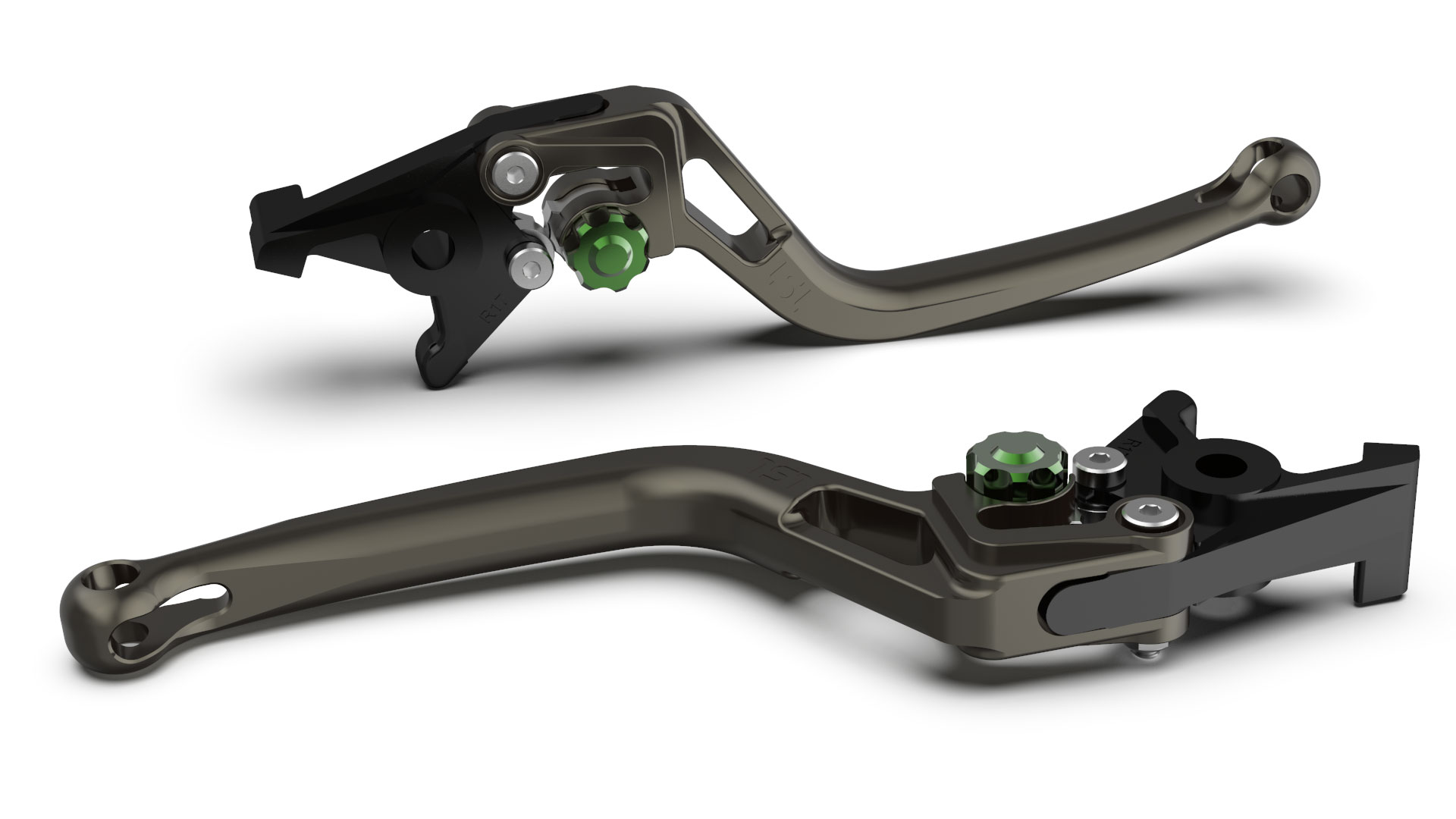 LSL Clutch lever BOW for Brembo 16 RCS, L37R, anthracite/green, green