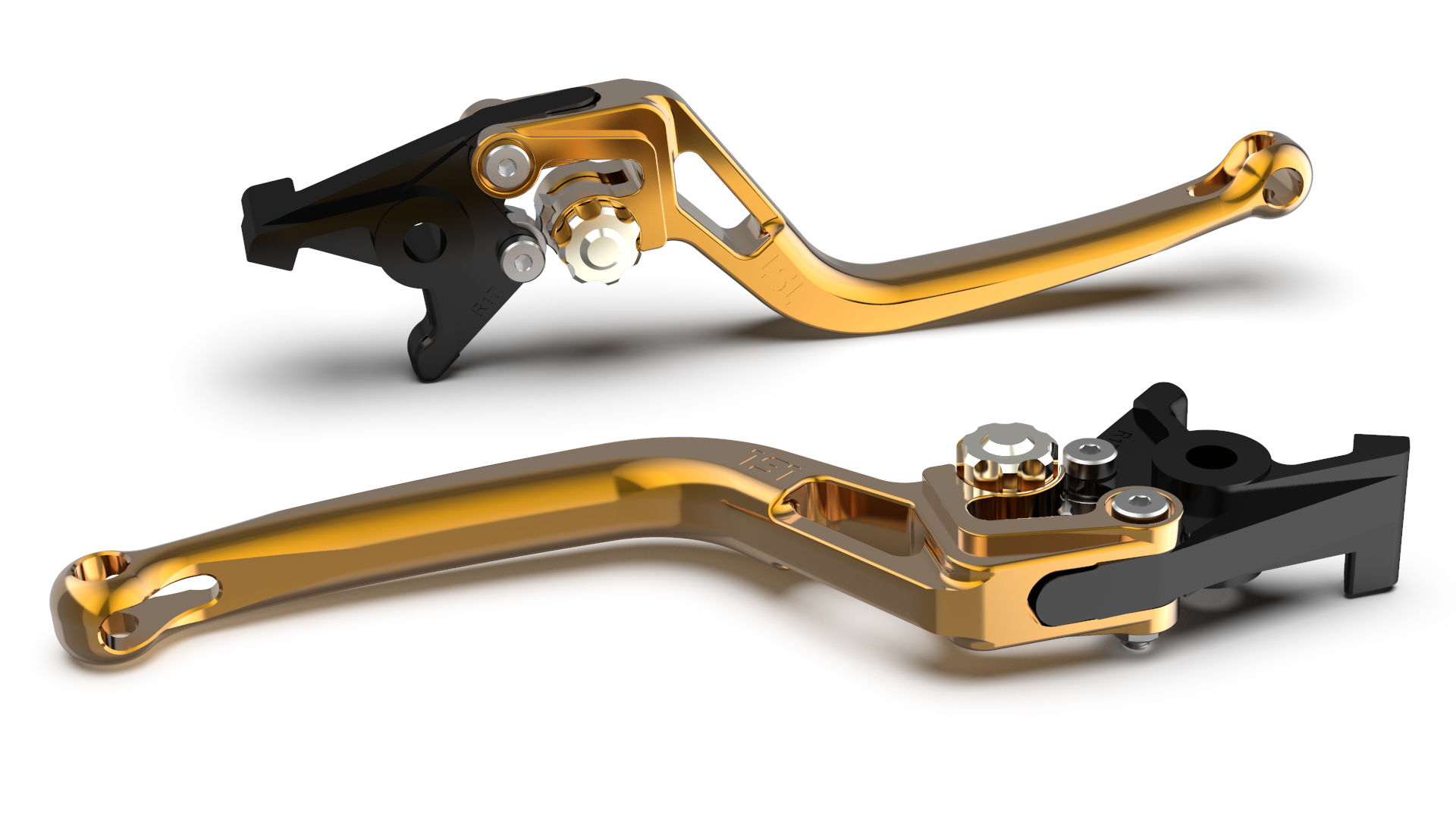 LSL Clutch lever BOW for Brembo 16 RCS, L37R, gold/silver, silver
