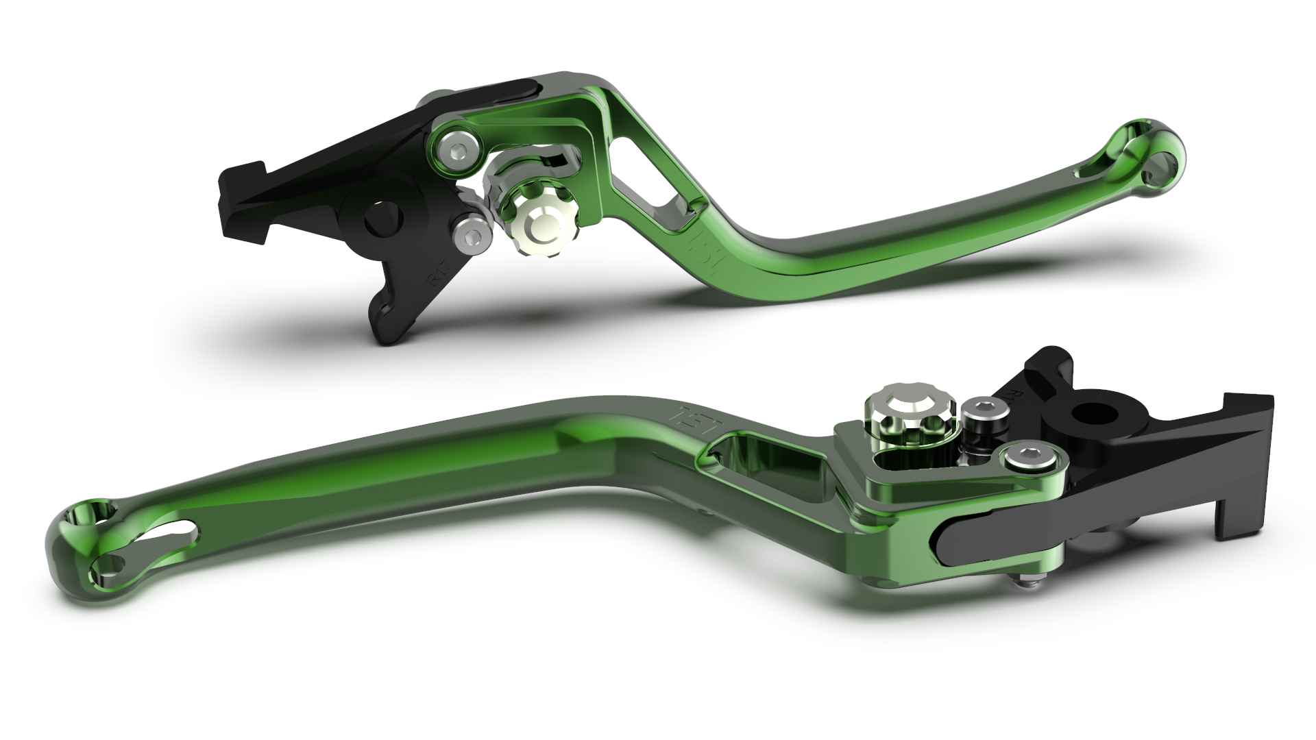 LSL Clutch lever BOW for Brembo 16 RCS, L37R, green/silver, silver
