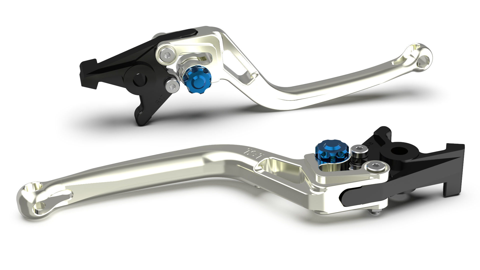 LSL Brake lever BOW R17, silver/blue, blue