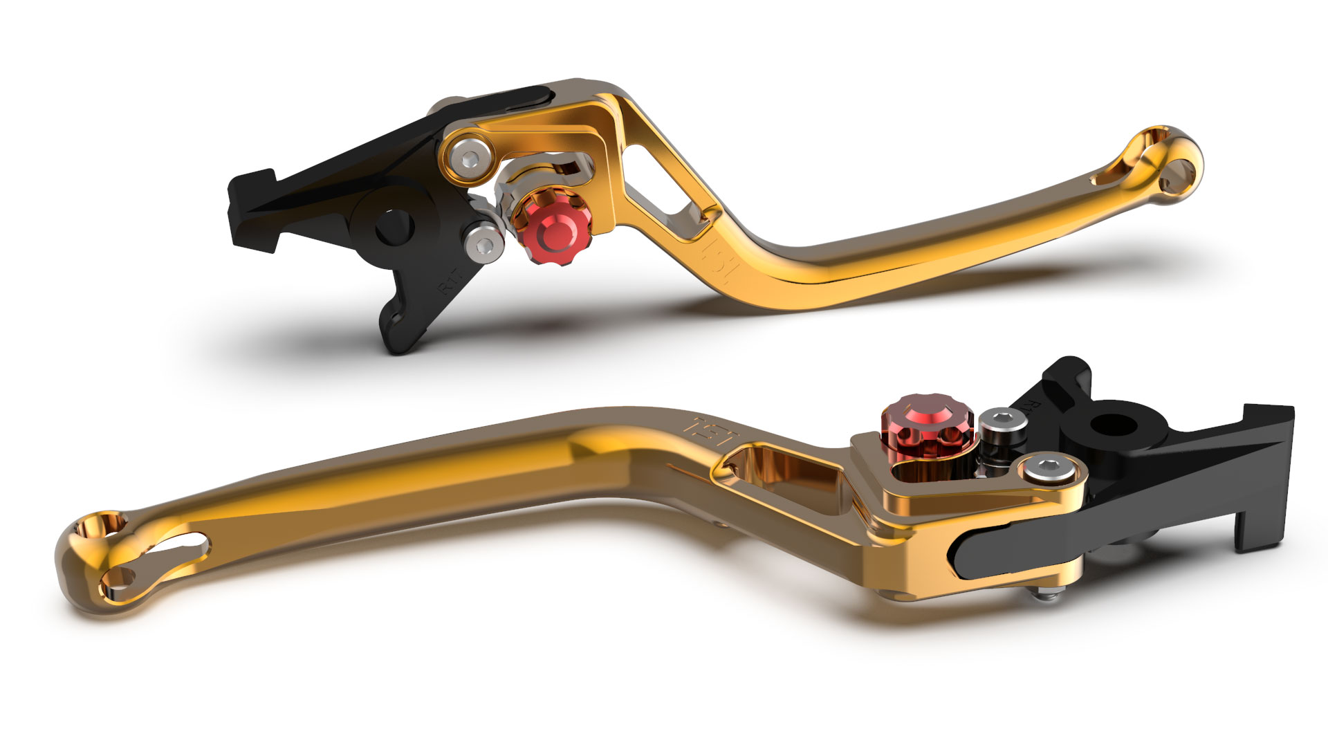 LSL Brake lever BOW R21, gold/red, red