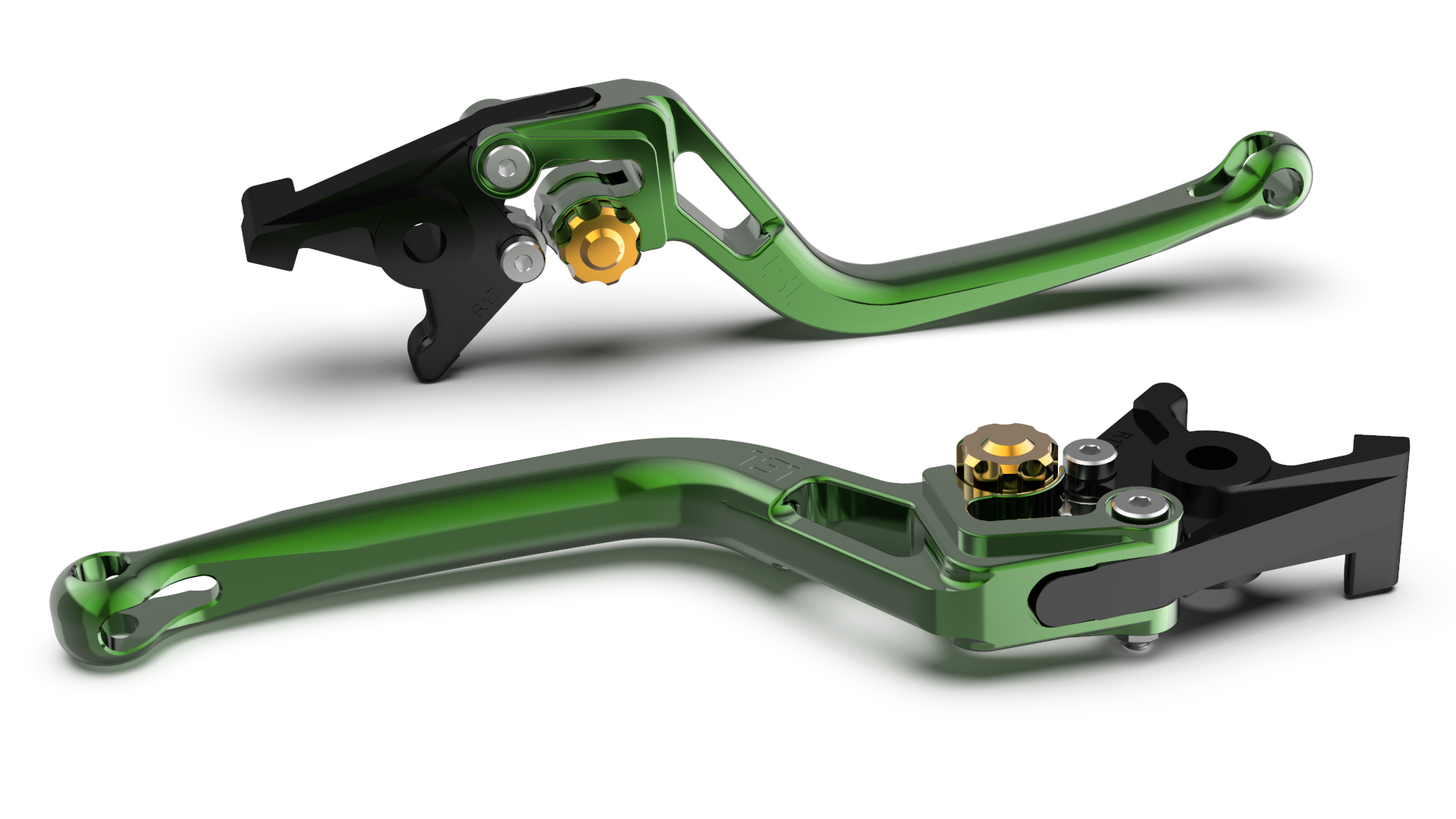 LSL Brake lever BOW R51, green/gold, gold