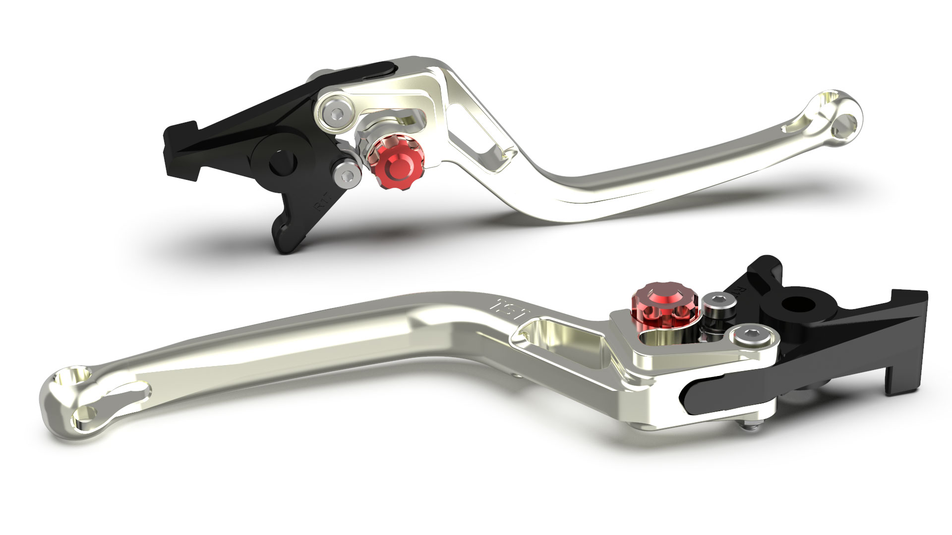 LSL Brake lever BOW R51, silver/red, red