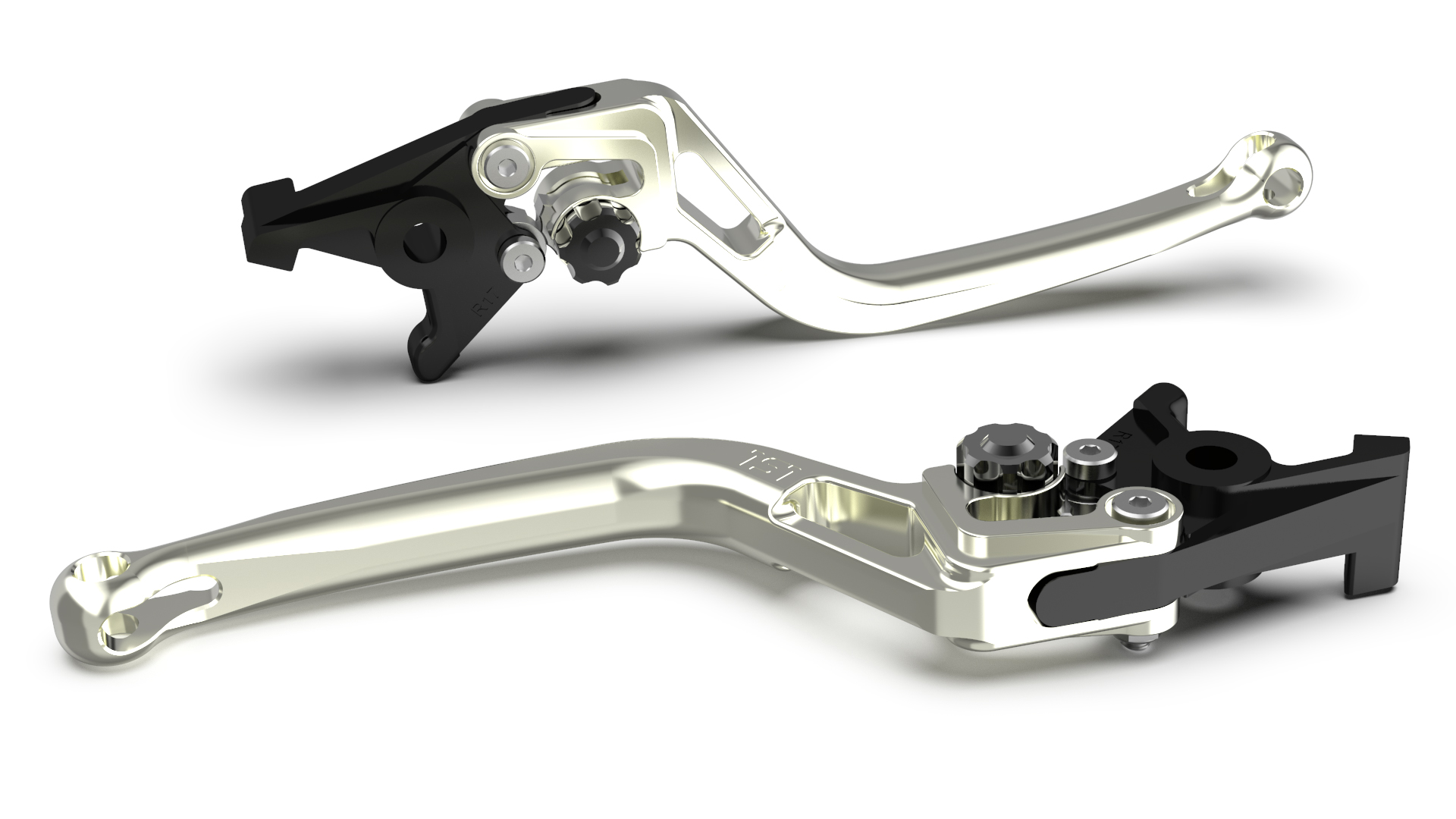 LSL Brake lever BOW R51, silver/black, black