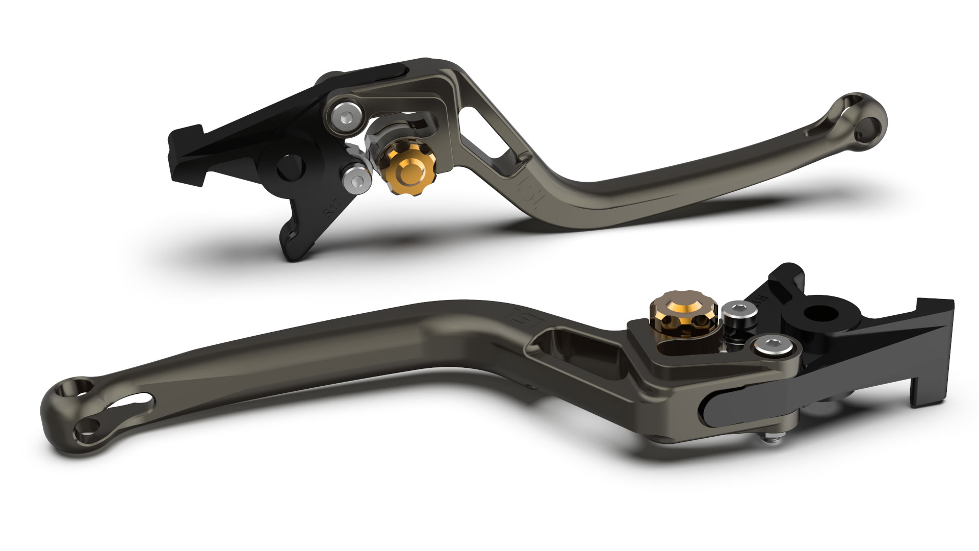 LSL Brake lever BOW R53R, anthracite/gold, gold
