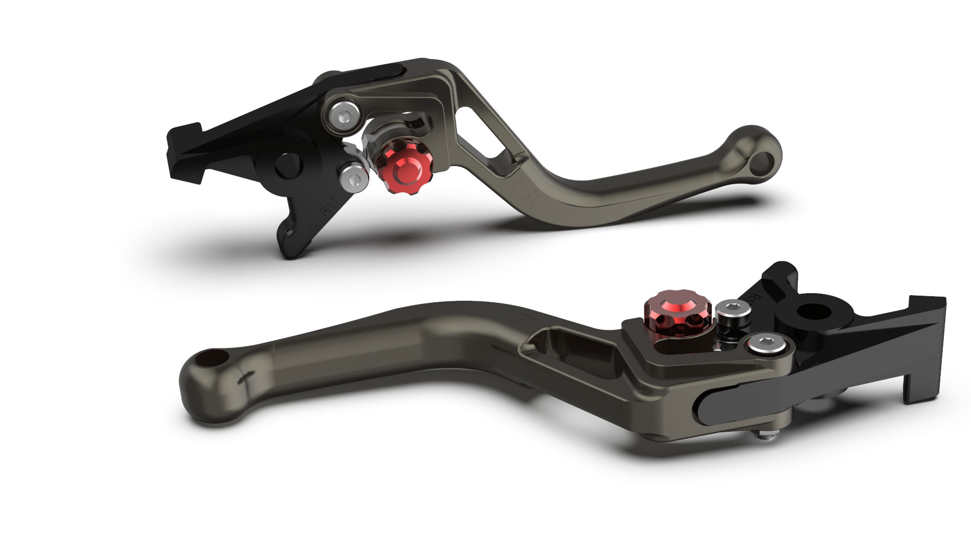 LSL Brake lever BOW R52R, short, anthracite/red, red