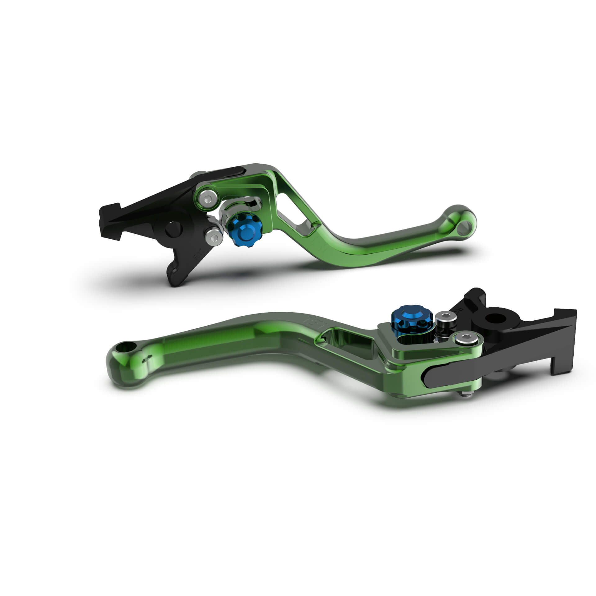 LSL Brake lever BOW R68R, short, green/blue, blue