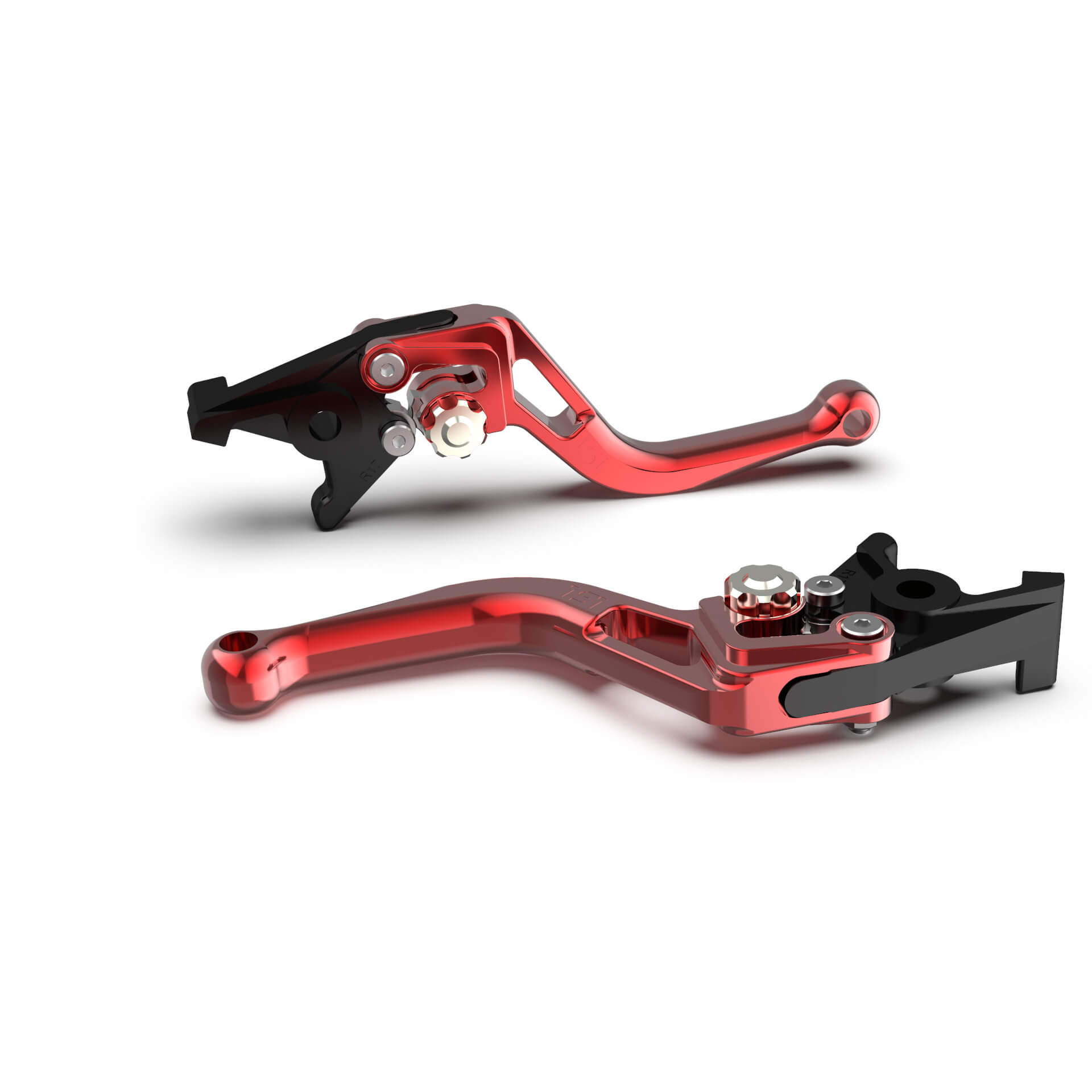 LSL Brake lever BOW R68R, short, red/silver, silver