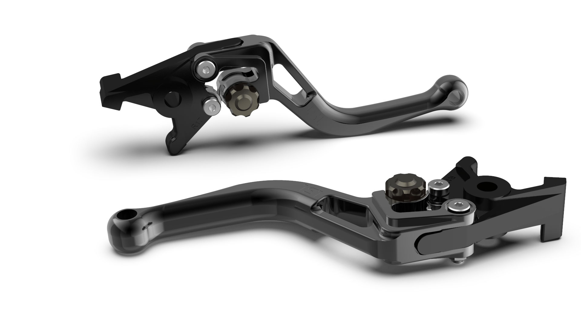 LSL Brake lever BOW R68R, short, black/anthracite, black-grey, black-grey