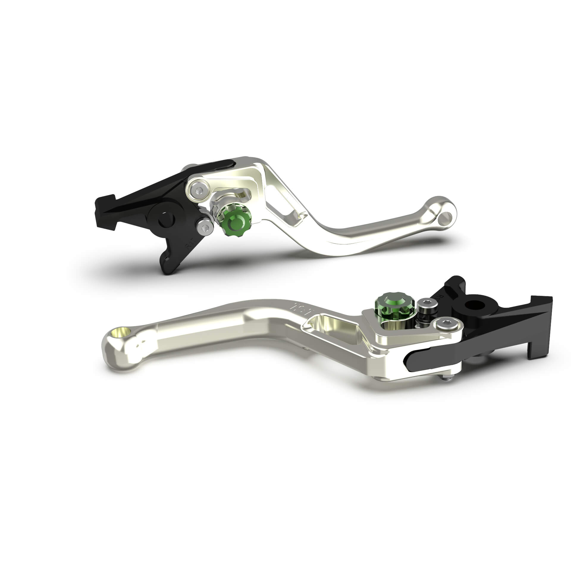 LSL Brake lever BOW short R74R, silver/green, green