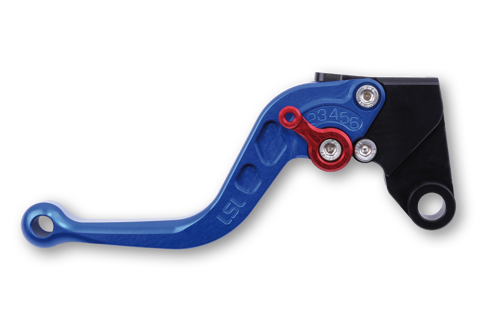 LSL Clutch lever Classic L26, blue/red, short, red