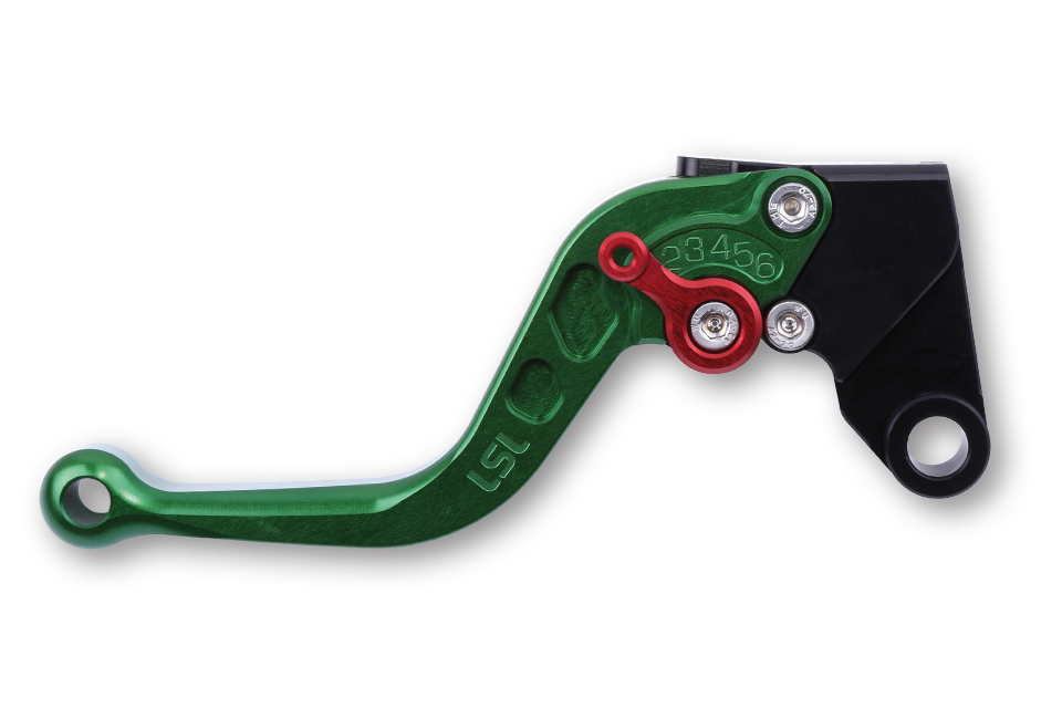 LSL Clutch lever Classic L26, green/red, short, red