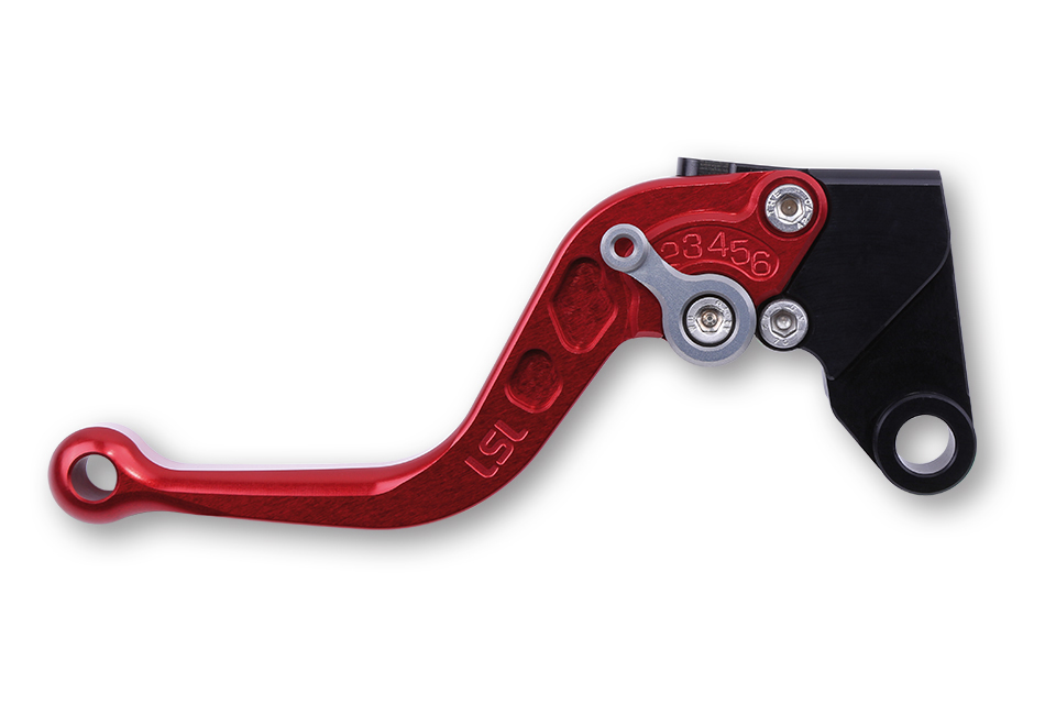 LSL Clutch lever Classic L32R, red/anthracite, short, black-grey, black-grey