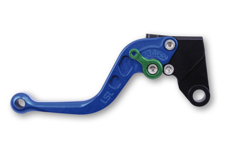 LSL Clutch lever Classic L39R, blue/green, short, green