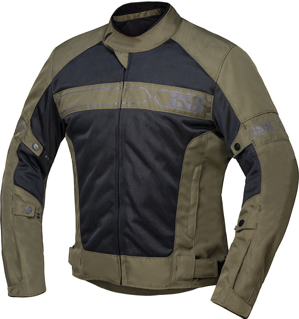 IXS Evo-Air Motorcycle Textile Jacket, black-green, Size S, S Black Green unisex