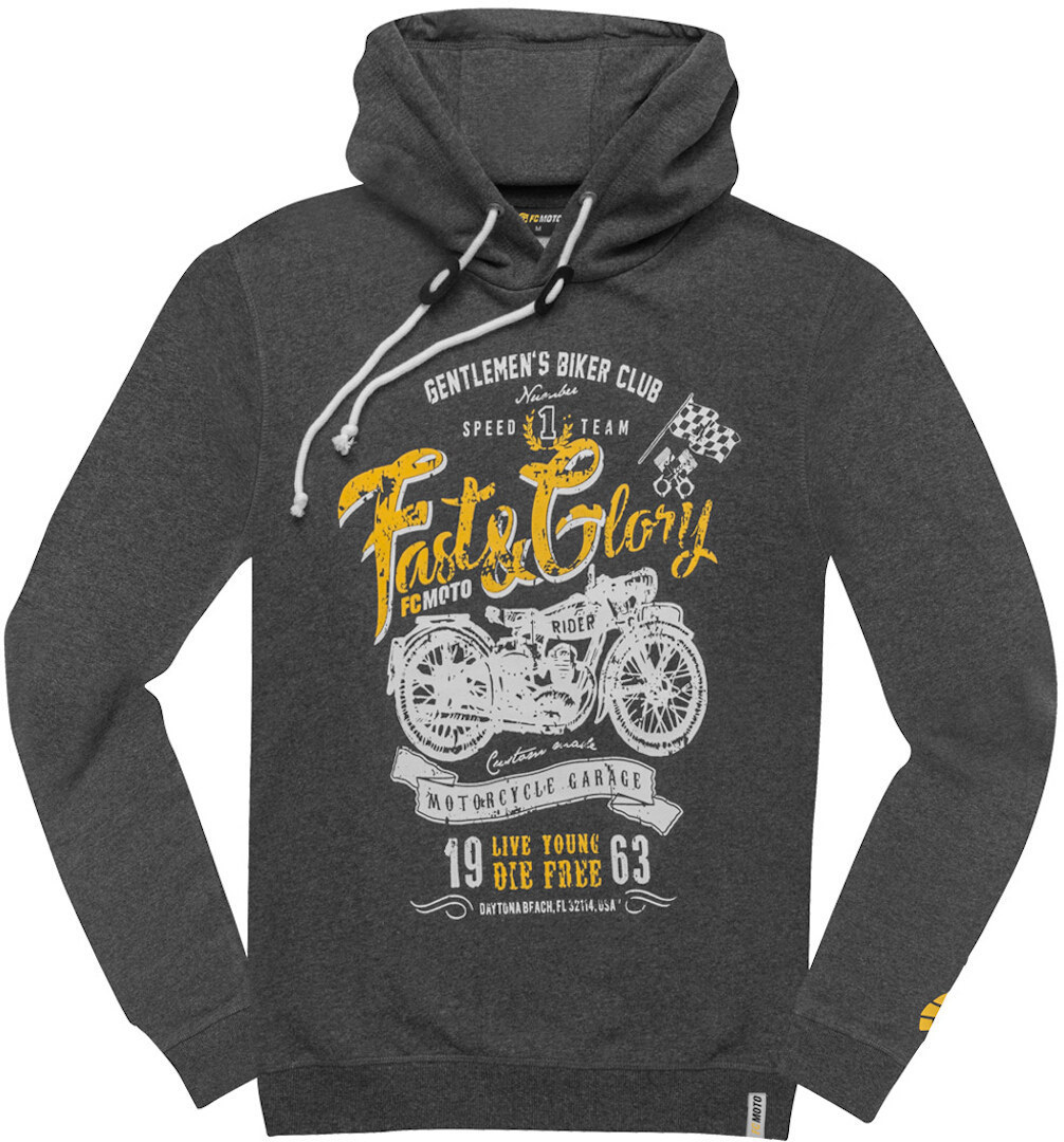 FC-Moto Fast and Glory Hoodie, grey, Size S, grey, Size S